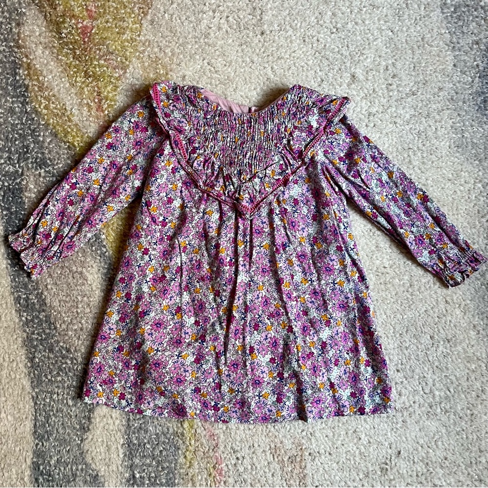 Zara Floral Smocked Dress - 2T EUC